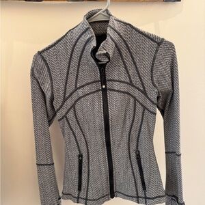 Gray and Black Zip-Up Jacket